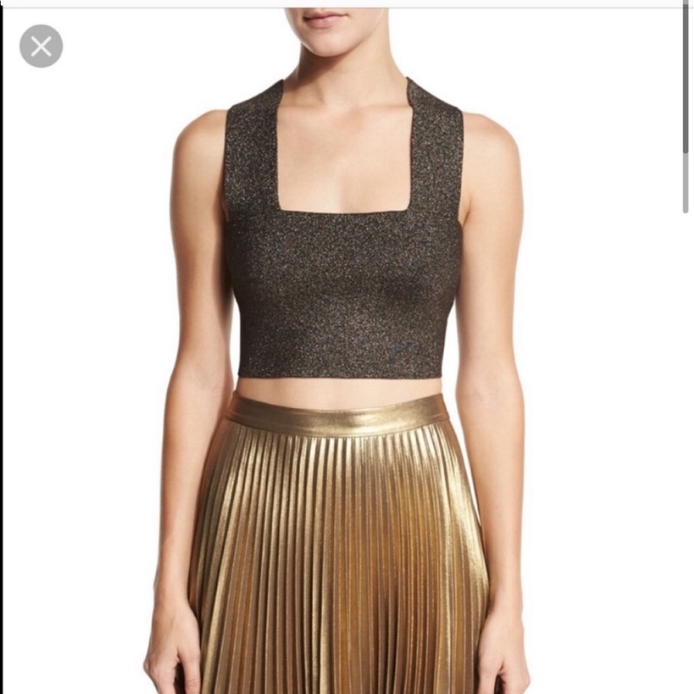 A.L.C. “Ali” Bronze Metallic Crop Top S